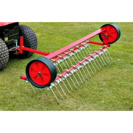 Scarifying with a deals rake