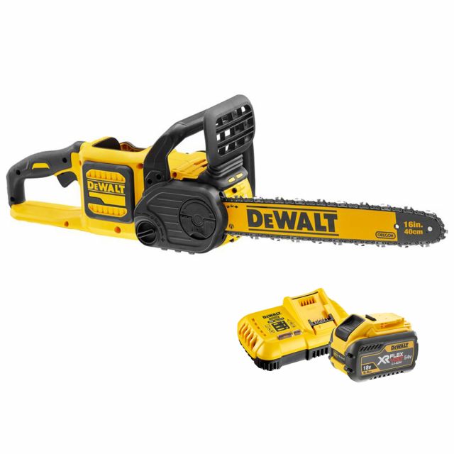 DeWalt DCMCS574X1-GB 54V XR FLEXVOLT 45cm Cordless Chainsaw (with 9Ah ...