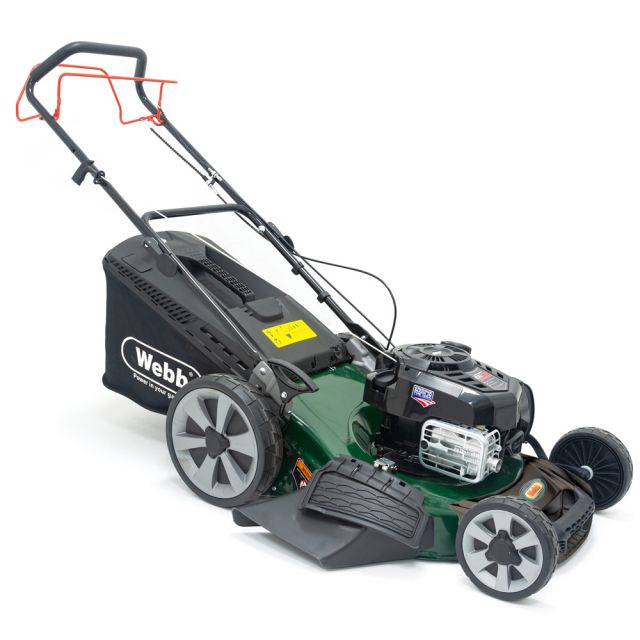 Webb WER18HW4 Supreme 4-in-1 Hi-Wheel Self-Propelled Petrol Lawn Mower ...